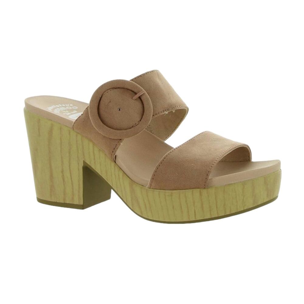 Dr. Scholl's Women's Bayside Block Heeled Sandals Tan Size 9 1/2